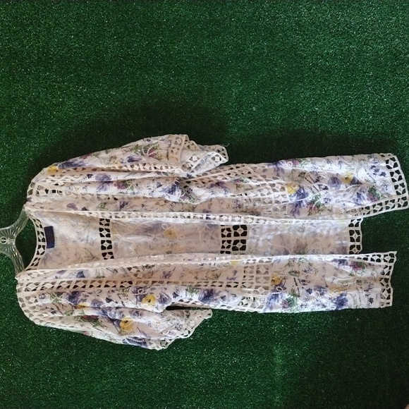 Rachel mixed media print kimono - Picture 5 of 5